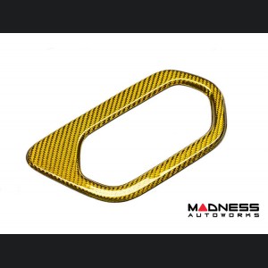 Alfa Romeo Giulia Front Sensor Frame Cover - Carbon Fiber - Quadrifoglio - Yellow Candy